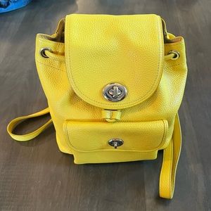 Yellow Coach Mini Backpack